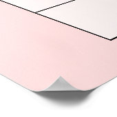 締め切り日カレンダーピンクの赤ちゃんシャワーゲームを推測 ポスター (角)