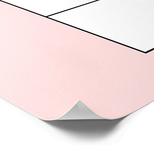 締め切り日カレンダーピンクの赤ちゃんシャワーゲームを推測 ポスター (角)