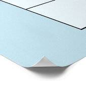 締め切り日カレンダーブルーベビーシャワーゲームを推測 ポスター (角)