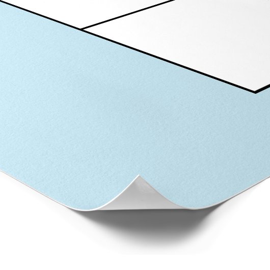 締め切り日カレンダーブルーベビーシャワーゲームを推測 ポスター (角)