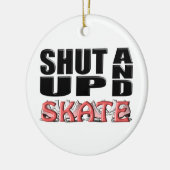 締め、スケートで滑って下さい(姿) セラミックオーナメント (左)