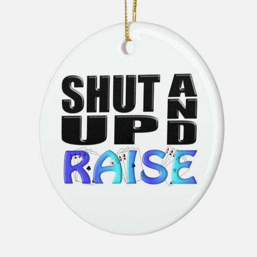 締め、上げて下さい(4つのエース) セラミックオーナメント (左)