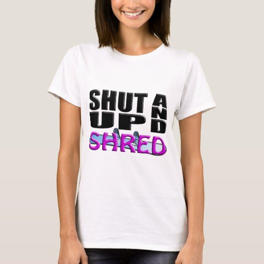 締め、寸断して下さい(スノーボード) Tシャツ (正面)