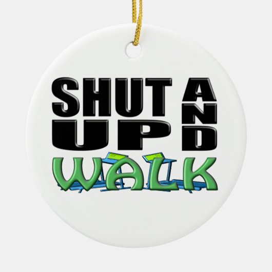 締め、歩かせて下さい(トレッドミル) セラミックオーナメント (正面)