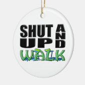 締め、歩かせて下さい(トレッドミル) セラミックオーナメント (左)