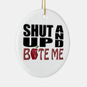 締め、私をかんで下さい セラミックオーナメント (右)