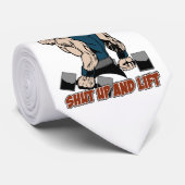 締め、重量挙げ選手を持ち上げて下さい ネクタイ (ロール)