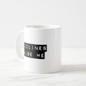 締切は私を楽しませます コーヒーマグカップ (正面左)