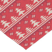 編まれたクリスマスの北欧人パターン ショートテーブルランナー (コーナー)