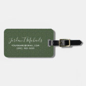 編まれたケルト結び目模様パターン ラゲッジタグ (正面横)