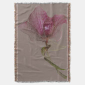 編まれたブランケット花のデザインのヘレボルス スローブランケット (正面縦)