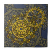 編まれた時計仕掛けのタイル タイル (正面)