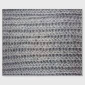 編まれた灰色パターン ラッピングペーパー (フラット)