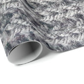 編まれた灰色パターン ラッピングペーパー (ロールコーナー)