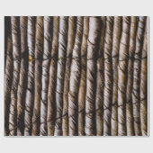 編まれた花のバスケット ラッピングペーパー (フラット)