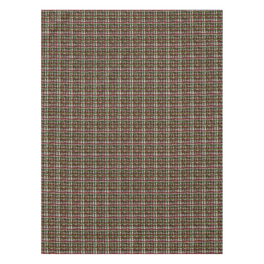 編まれた荒く季節的なバーラップの赤い緑の白 テーブルクロス (正面)