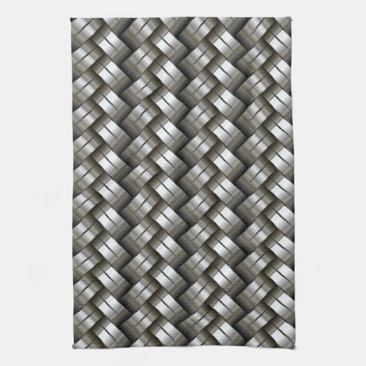 編まれた金属パターン キッチンタオル (縦)