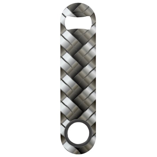 編まれた金属パターン スピード栓抜き (正面)