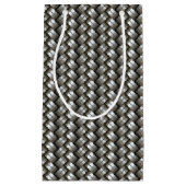 編まれた金属パターン スモールペーパーバッグ (正面)