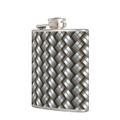 編まれた金属パターン フラスク (左)