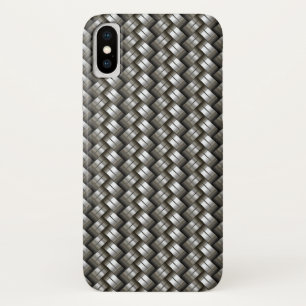 編まれた金属パターン iPhone X ケース