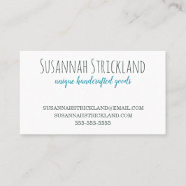 編まれる手作りされる青 名刺