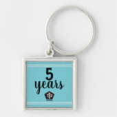 編みこみの普遍的な従業員記念日のkeychain キーホルダー (正面)