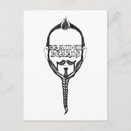編みひげ ポストカード (正面)