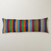 編みカラフルストライプ物 ボディピロー (裏面)