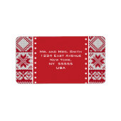 編みクリスマス ラベル (正面)