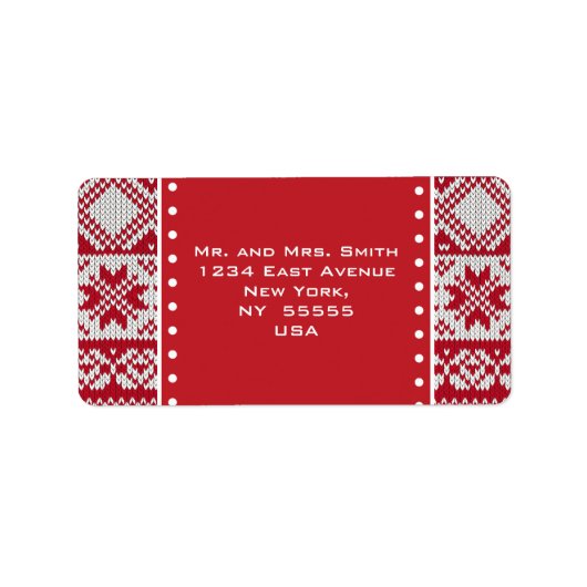 編みクリスマス ラベル (正面)