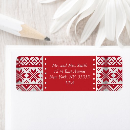 編みクリスマス ラベル (インサイチュ)