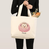 編みハリネズミトートバッグ ラージトートバッグ (正面(商品))