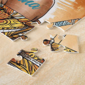 編みパンとメラニン女性 – アフリカプリント ジグソーパズル (側面)