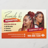 編みモダンサロン編みスタイリストヘアスタイリスト チラシ (正面)