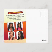 編みモダンサロン編みスタイリストヘアスタイリスト ポストカード (裏面)