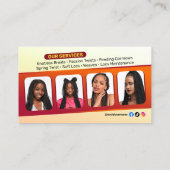 編みモダンサロン編みスタイリストヘアスタイリスト 名刺 (裏面)