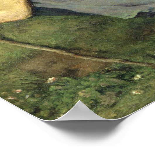 編み手または座っている羊飼いの娘, 1858-60 ポスター (角)