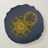 編み時計用円枕 ラウンドクッション (裏面)