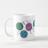 編み最高の物、編み物糸、あなたの名前 コーヒーマグカップ (左)