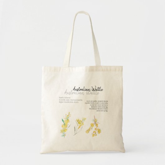 編み枝細工の植物の芸術 トートバッグ (正面)