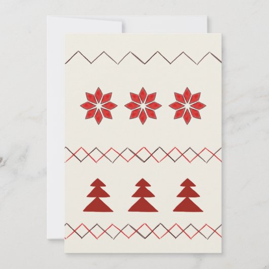 編み模様のグリーティングカード シーズンカード (正面)