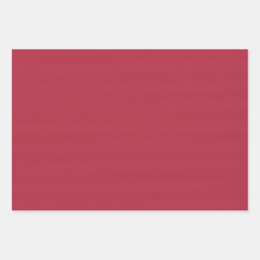 編み模様のシンプルな赤いクリスマスホリデー ラッピングペーパーシート (正面2)