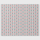 編み模様(スカル) ラッピングペーパー (フラット)