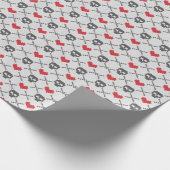 編み模様(スカル) ラッピングペーパー (角)