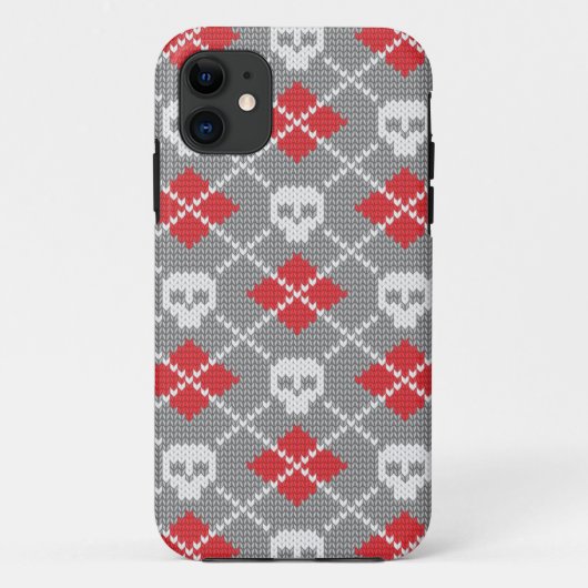 編み模様(スカル) Case-Mate iPhoneケース (裏面)