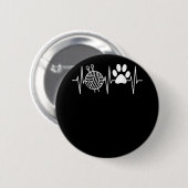 編み物おたくおもしろいおばあちゃんママ編み針糸 缶バッジ (正面&裏面)