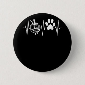 編み物おたくおもしろいおばあちゃんママ編み針糸 缶バッジ