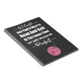 編み物おもしろいギフトのクラフター編み物趣味 ノートブック (右側)