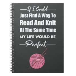 編み物おもしろいギフトのクラフター編み物趣味 ノートブック
